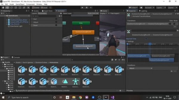 How to make a quick FPS shooter game in Unity|FPS tutorial game with no code in Unity(minimum code)