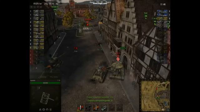 WoT||||||||Т 34 нагибает КВ-3 в упор смотреть онлайн