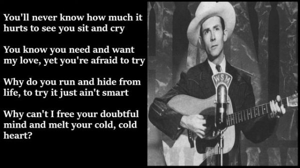Hank Williams - Cold Cold Heart LYRICS