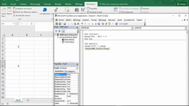 initiation à vba 3 : les objet range et cells смотреть онлайн