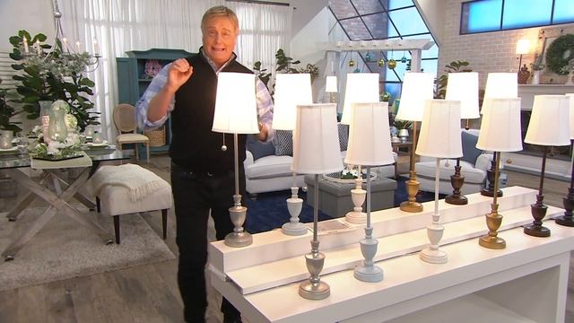 Set of (2) 28" Urn Style Buffet Accent Lamps by Valerie on QVC смотреть онлайн