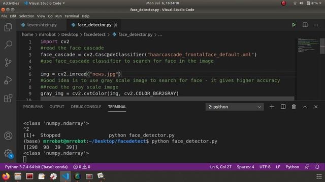 Face Detection using opencv, python and HAAR Cascade Frontal Face Classifier - Part 2 смотреть онлайн