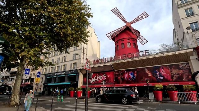 4K] Paris Walking Tour -Moulin Rouge on Boulevard de Clichy - France-2023 смотреть онлайн