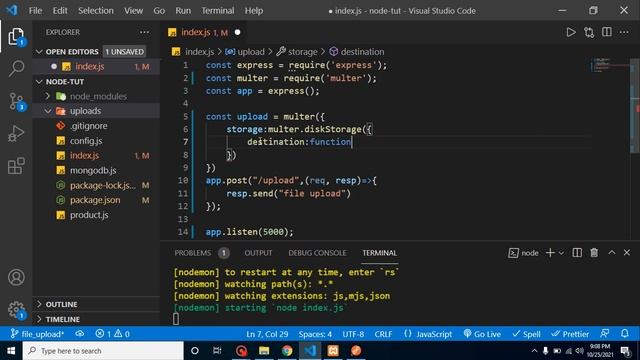 Node JS in Hindi #44 Upload File смотреть онлайн