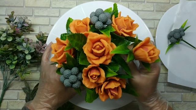 Шикарные розы из мыла в гипсовом кашпо смотреть онлайн