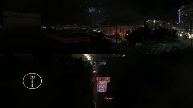 New Year's fireworks display at Reunion Tower in Dallas смотреть онлайн