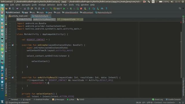 Android Kotlin Usage Tutorial #080 - Select Contact and Edit смотреть онлайн