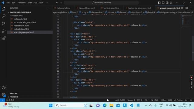 Lesson 7 Bootstrap column wrapping and breaks смотреть онлайн