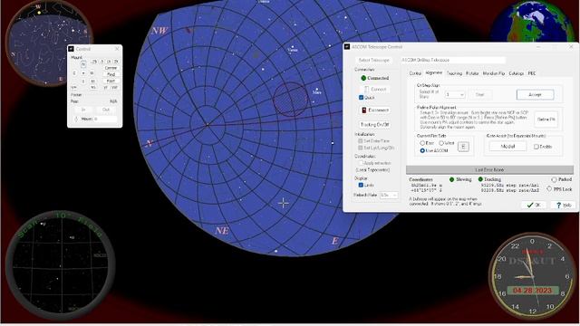 Performing an telescope mount alignment in OnStepX and Sky Planetarium смотреть онлайн