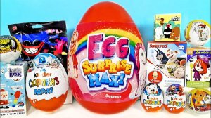 СЮРПРИЗ MIX! Гигантское ЯЙЦО EGG MAXI, Медведи, Хаги Ваги, DC, ЙЕТИ Ladybug Unboxing Kinder Surprise