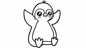 КАК НАРИСОВАТЬ МИЛОГО ПИНГВИНА ЛЕГКО И БЫСТРО УЧИМСЯ РИСОВАТЬ