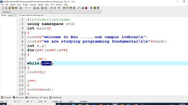 Nested loop structure |Nested loops practical examples | programming fundamental lec16 смотреть онлайн