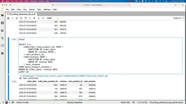 Database Essentials - Writing Advanced SQL Queries - Analytic Functions - Windowing смотреть онлайн