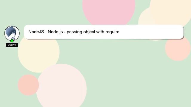 NodeJS : Node.js - passing object with require смотреть онлайн