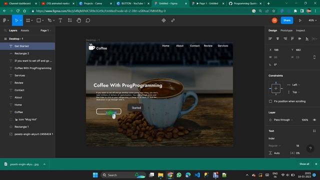 Create website design with Login And register | figma website design tutorial | HTML CSS #figma смотреть онлайн