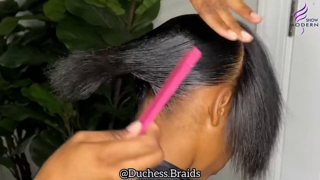 CHEAT Sleek Ponytail | Quickest Velcro Ponytail Install using Modern Show Hair смотреть онлайн