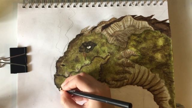 Watercolor Dragon Sketch || Speedpaint смотреть онлайн