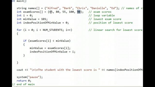 C++ parallel arrays смотреть онлайн