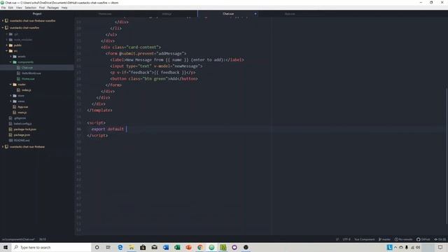 Vue.js & Vuexfire (Real-time Chat App) #3 - Chat Component смотреть онлайн
