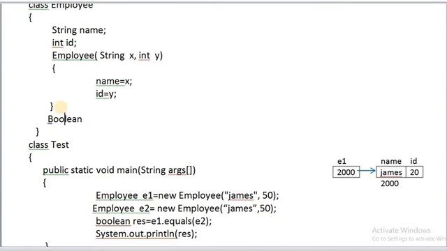 EQUALS METHOD IN JAVA OBJECT CLASS смотреть онлайн