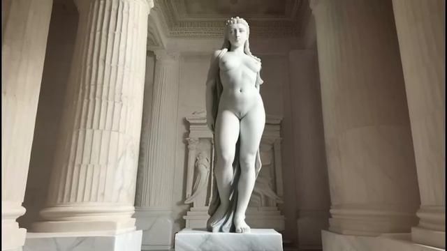 Art: beautiful marble statue in Greece смотреть онлайн