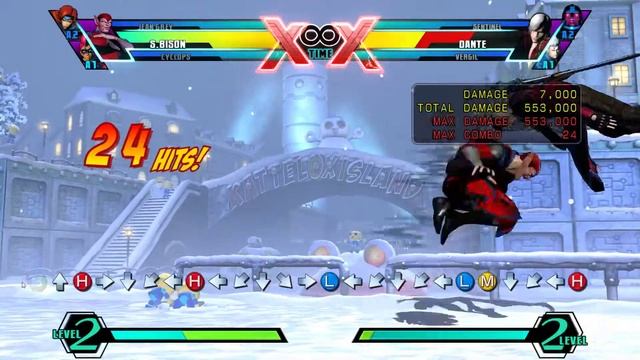 UMVC3 S.Bison Combo #2 824k 2 Bars Solo смотреть онлайн