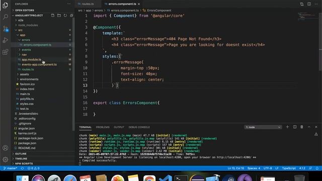 70. Angular Project Tutorial - Handling 404 Error смотреть онлайн