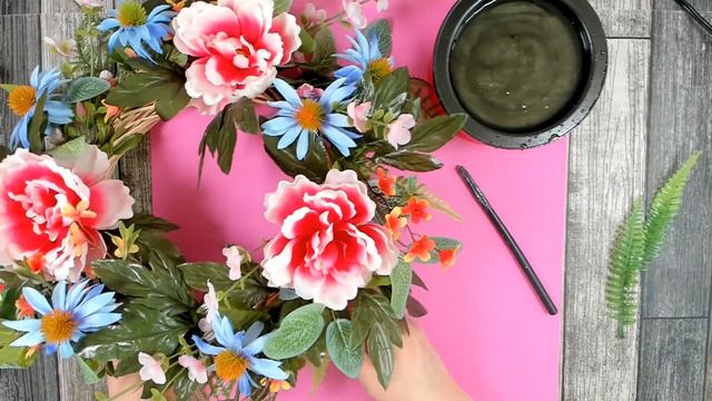 Peony Spring & Summer Floral Wreath Tutorial How to Make a Floral Wreath DIY Beautiful Floral Desig смотреть онлайн