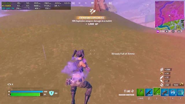 Fortnite | RTX 3070 + Ryzen 5 5600X | 1080P | Performance Mode смотреть онлайн