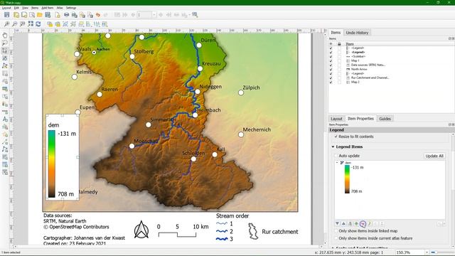 Add raster legends to the print layout of QGIS смотреть онлайн