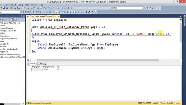 Optional Parameters in SQL Server Stored Procedures Tamil смотреть онлайн