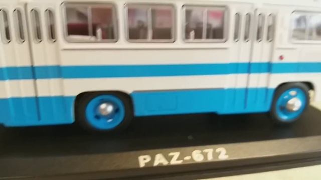 Первый автобус в моей коллекции. Модель автомобиля ПАЗ 672 в масштабе 1:43 смотреть онлайн