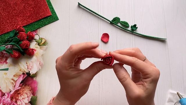 Crafting Magic: Easy Steps to Glitter Eva Foam Roses / Розы из глиттерного фоамирана смотреть онлайн