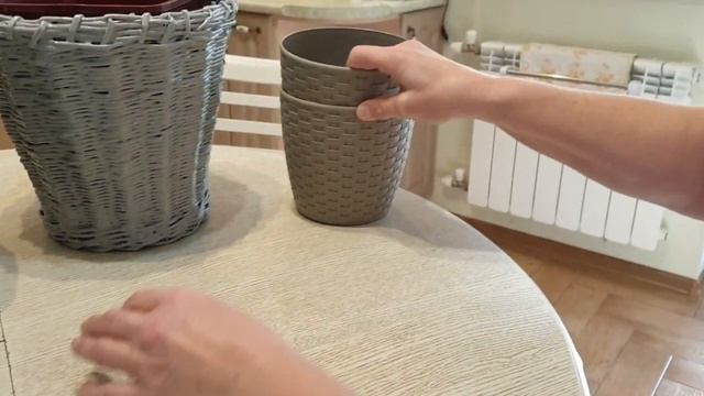 Завершение работы с плетеными кашпо для улицы. смотреть онлайн