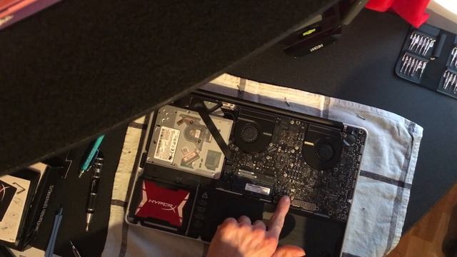 Замена жёсткого диска на MacBook Pro 2012 на SSD Kingston HyperX Savage