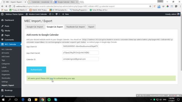 Export event from MEC to google calendar смотреть онлайн