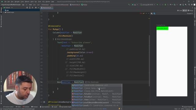 7 - MODIFIER in Jetpack Compose - Android Studio смотреть онлайн