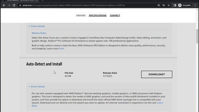 How To Download Driver AMD Radeon RX 6700 XT