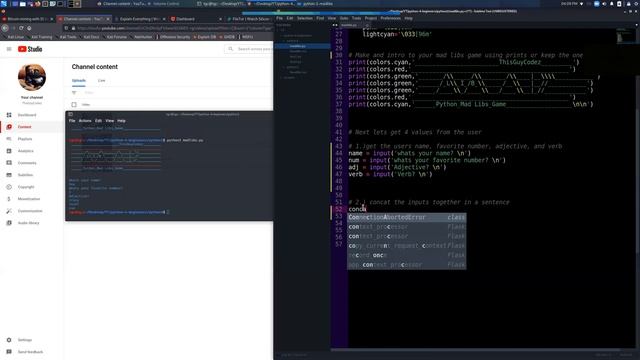 Python Projects 1 - (MadLibs) смотреть онлайн