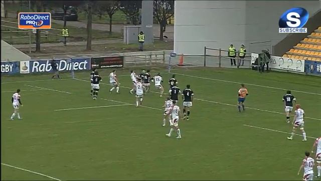Paddy Jackson Penalty levels the score Zebre v Ulster 30th Nov 2013 смотреть онлайн