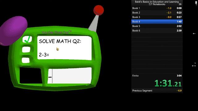 Baldi's Basics 7/7 Notebooks speedrun in 2:54.79 V1.3.2 смотреть онлайн