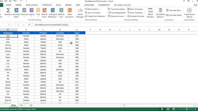 RandBetweenText Formula in Excel смотреть онлайн