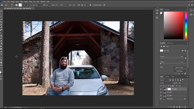 Как клонировать себя на фото в Photoshop | Как сделать двойника на фотографии смотреть онлайн