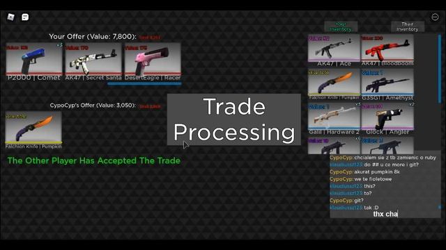 trade for Falchion Knife Pumpkin||roblox counter blox trading смотреть онлайн