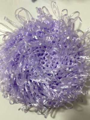 Вязание.Круглая мочалка крючком с вытянутыми петлями.Мастер класс