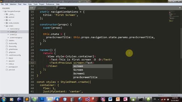 #6 How to pass data between 2 screens using Navigator in React Native смотреть онлайн