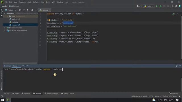 Adding Background Music to your Video using Python MoviePy смотреть онлайн