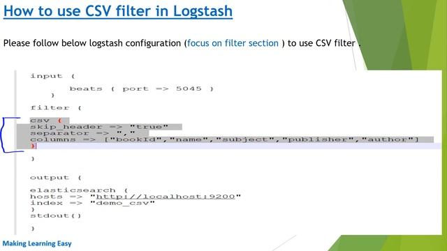 CSV filter in logstash | csv filter configuration in logstash смотреть онлайн