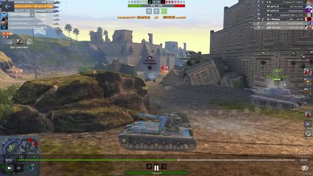 ВАФЛЯ ДЕВЯТКА НАГИБ !   World Of Tanks Blitz