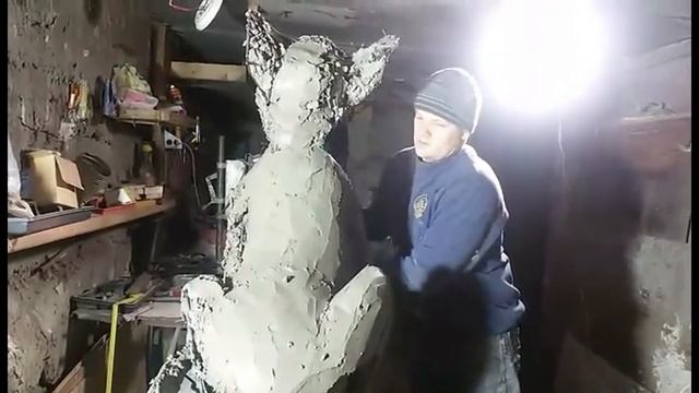 скульптура львёнка из арт бетона.. мастер класс коли смотреть онлайн